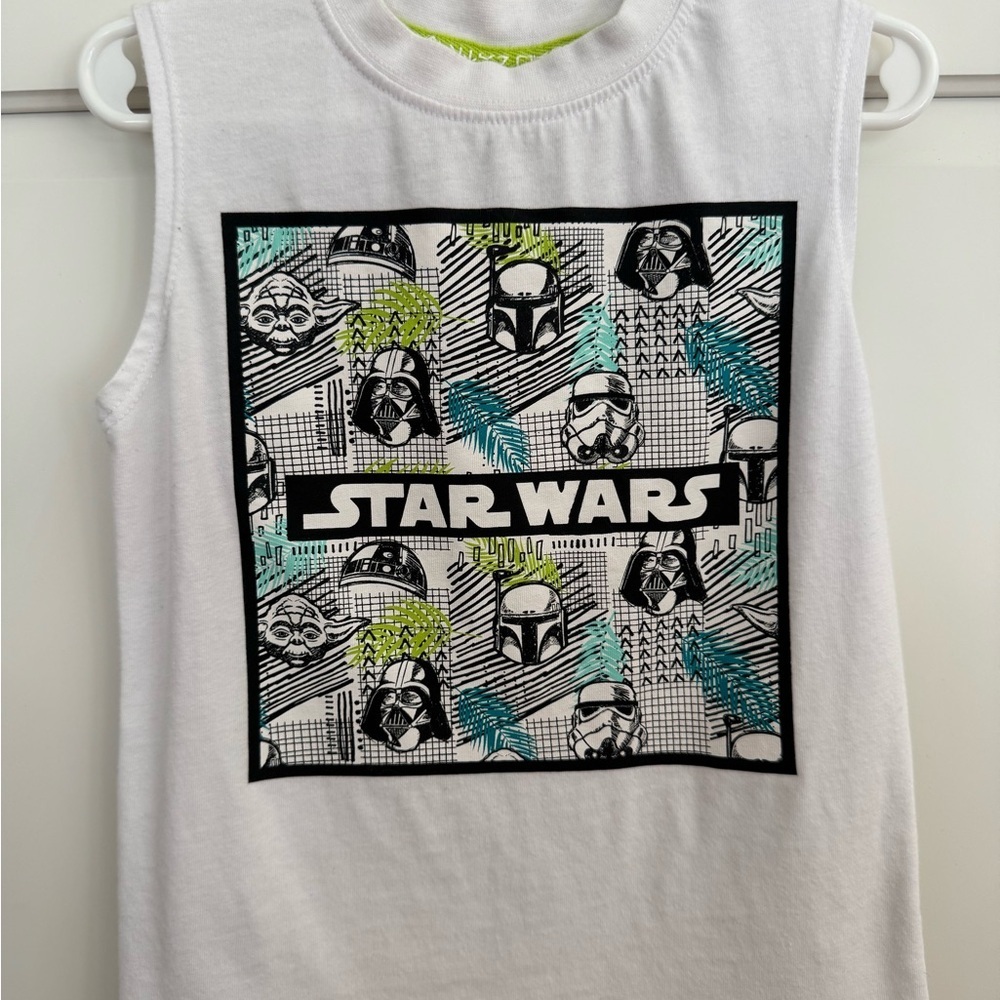 Star Wars Kids Sleeveless White Shirt